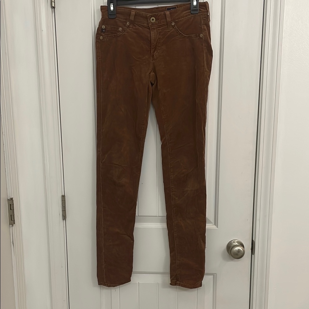 AG soft fine Brown Casual Pants. The jegging super skinny fit size 27R